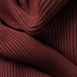 Women's Slim Fit Half Turtleneck V-Neck Long Sleeve Knitted Belted Midi Dress MDA1683I7Y