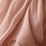 Women's Elegant Pink Cotton-Linen One-Shoulder Sleeveless Maxi Dress MDZ0829E1LXY
