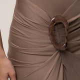Mocha Kora Sleeveless Maxi Dress