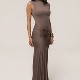 Mocha Kora Sleeveless Maxi Dress