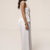White Costa Tailored Pant Set