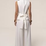 White Costa Tailored Pant Set