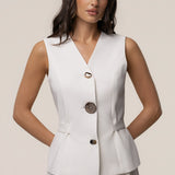 White Costa Tailored Pant Set