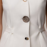 White Costa Tailored Pant Set