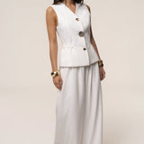 White Costa Tailored Pant Set