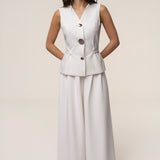 White Costa Tailored Pant Set