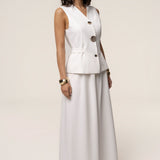 White Costa Tailored Pant Set