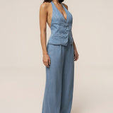 Chambray Downtown Pant