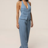 Chambray Downtown Pant