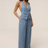 Chambray Downtown Pant