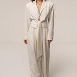 Cream Estate Wrap Top