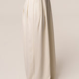 Cream Estate Pleated Trouser