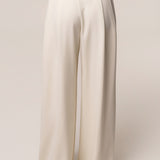 Cream Estate Pleated Trouser