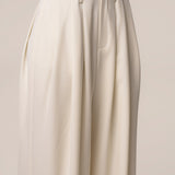 Cream Estate Pleated Trouser