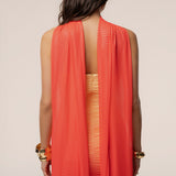 Orange Romance Scarf Mini Dress
