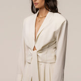 Cream Estate Wrap Top