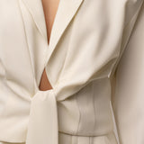 Cream Estate Wrap Top