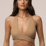 Beige Cabana Halter top