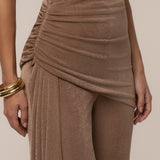 Beige Rustic Charm Halter Jumpsuit