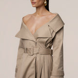 Stone Soft Authority Trench Coat