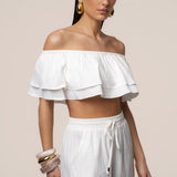 White Marina Two-Piece Pant Set