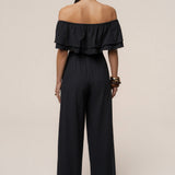 Black Marina Two-Piece Pant Set
