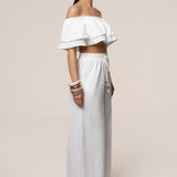 White Marina Two-Piece Pant Set