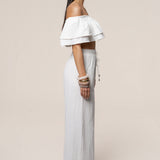 White Marina Two-Piece Pant Set