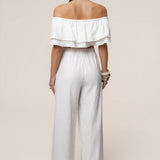 White Marina Two-Piece Pant Set