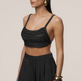 Black Sofie Braided Top