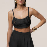 Black Sofie Braided Top