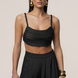 Black Sofie Braided Top