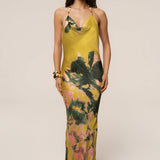 Yellow Print Bethani Maxi Dress