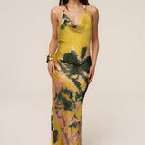 Yellow Print Bethani Maxi Dress