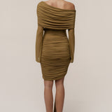 Lime After Hours Drape Dress