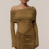Lime After Hours Drape Dress