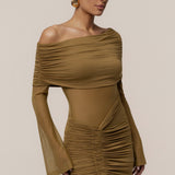 Lime After Hours Drape Dress
