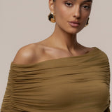 Lime After Hours Drape Dress
