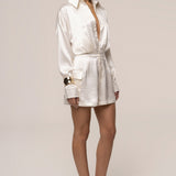 Ivory City Shine Metallic Romper