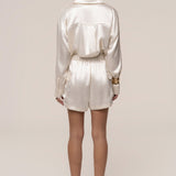 Ivory City Shine Metallic Romper