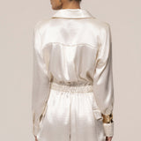 Ivory City Shine Metallic Romper