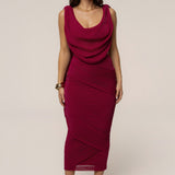 Fuchsia Divine Drape Skirt Set