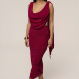 Fuchsia Divine Drape Skirt Set