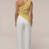 Yellow Palmera One Shoulder Top