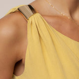 Yellow Palmera One Shoulder Top