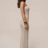 Cream Camila Crochet Maxi Dress