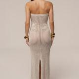 Cream Camila Crochet Maxi Dress