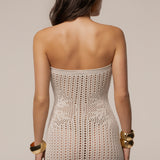 Cream Camila Crochet Maxi Dress