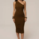 Olive Julia Ruched Midi Dress