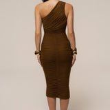 Olive Julia Ruched Midi Dress
